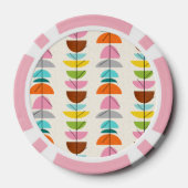 Retro Colorful Nests Poker Chips (Achterkant)