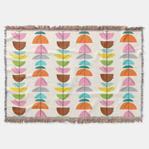 Retro Colorful Nests Throw Blanket Deken