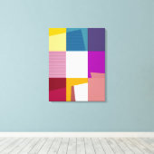 Retro Colorful Pop Art Wrapped Canvas Afdruk (Insitu (Houten vloer))