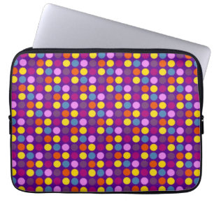 Retro Colorful Stippen Moderne geometrische patron Laptop Sleeve