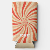 Retro Colorful Stripes Custom Name Cooler (Achterkant)