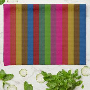 Retro Colorful Stripes Pattern #47 Theedoek