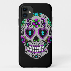 Retro Colorful Sugar Skull iPhone 11 Hoesje