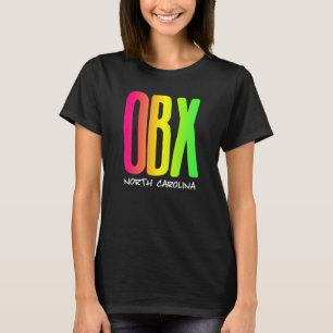 Retro Colorful Text Buitenbanken OBX 1 T-shirt