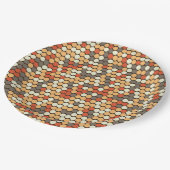 Retro colors dots pattern papieren bordje (Gekanteld)