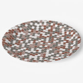 Retro colors dots pattern papieren bordje (Gekanteld)