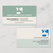 Retro Column Layers Plumbing Faucet Plumber Visitekaartje (Voorkant / Achterkant)