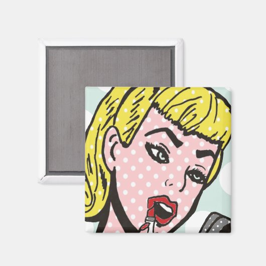 Retro Comic Book Cutie Magnet (Recto/Verso)