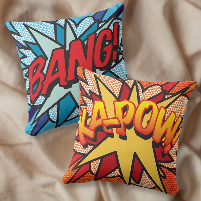 Retro Comic Book Pop Art BANG KA-POW Kussen (Creator heeft geüpload)