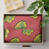 Retro Comic Book Style Happy Nieuwjaar Tissuepapier (Geschenk)