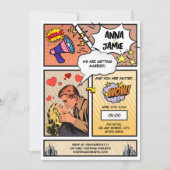 Retro Comic Book Superheld Unieke bruiloft Kaart (Voorkant)