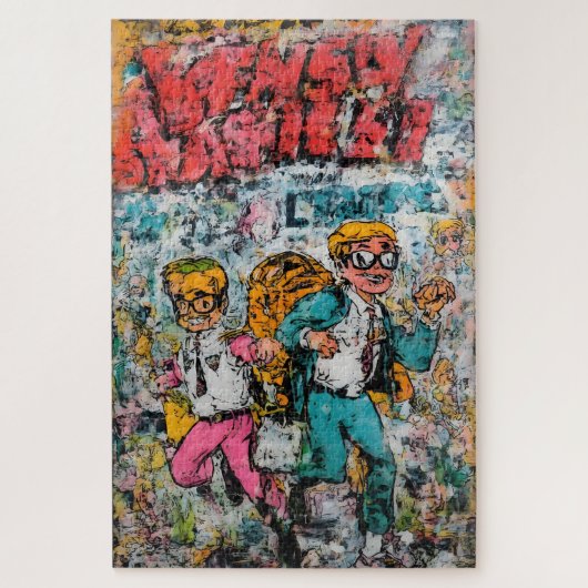 Retro Comic Duo puzzel (Verticaal)