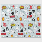 Retro Comic Explosion Pop Art Cadeaupapier (Vlak)