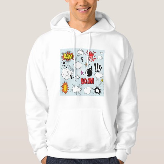 Retro Comic Explosion Pop Art Hoodie (Voorkant)
