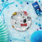 Retro Comic Explosion Pop Art Papieren Bordje (Feest)