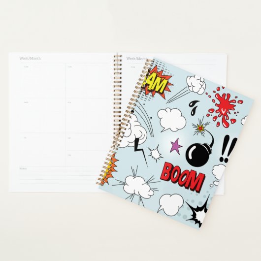Retro Comic Explosion Pop Art Planner (Display)