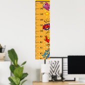 Retro Comic Groei Grafiek Poster (Thuiskantoor)