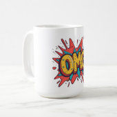 Retro Comic “OMG!” Pop Art Coffee Mug (Devant gauche)
