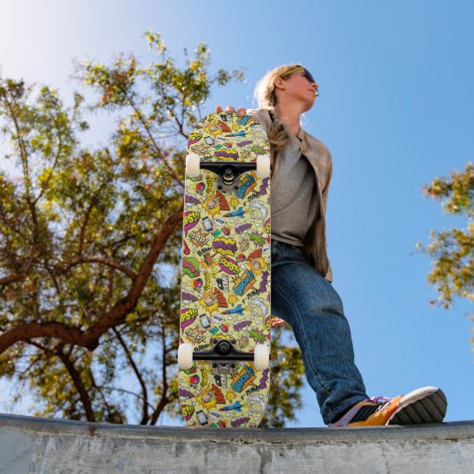 Retro Comic Pop Art Skateboard (Buiten 1)
