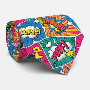 Retro Comic Pop Art stropdas – Brutaal & Speels