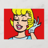 Retro Comic Strip Beauty Briefkaart