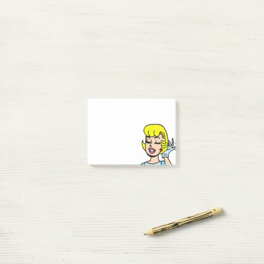 Retro Comic Strip Beauty Post-it Notes (Op bureau)