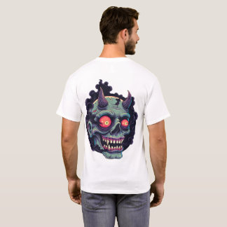 Retro Comic Style Monster Schedel T-shirt