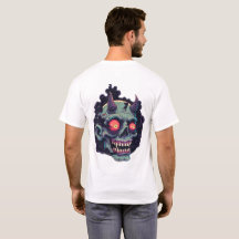 Retro Comic Style Monster Skull