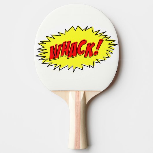 Retro Comic Whack Whack Ping Pong Paddle Tafeltennisbatje (Voorkant)