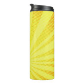 retro comic yellow background raster gradient half thermosbeker (Geroteerd rechts)