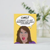 RETRO COMICS BRIEFKAART (Staand voorkant)