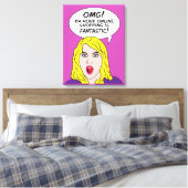 RETRO COMICS impression de toile enveloppée (Insitu(Chambre))