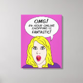 RETRO COMICS verpakte canvasafdruk Canvas Afdruk (Voorkant)