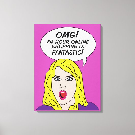 RETRO COMICS verpakte canvasafdruk Canvas Afdruk (Voorkant)