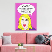 RETRO COMICS verpakte canvasafdruk Canvas Afdruk (Insitu (Woonkamer))