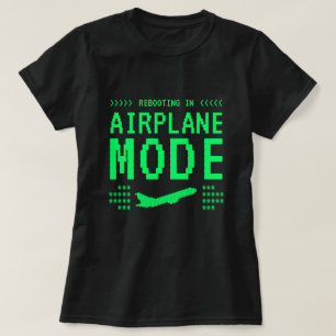 Retro computer stijl vliegtuig modus T-shirt