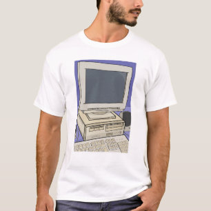 Retro computerbureaubladopstelling t-shirt