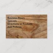 Rétro conception rustique de cartes de visite en (Dos)