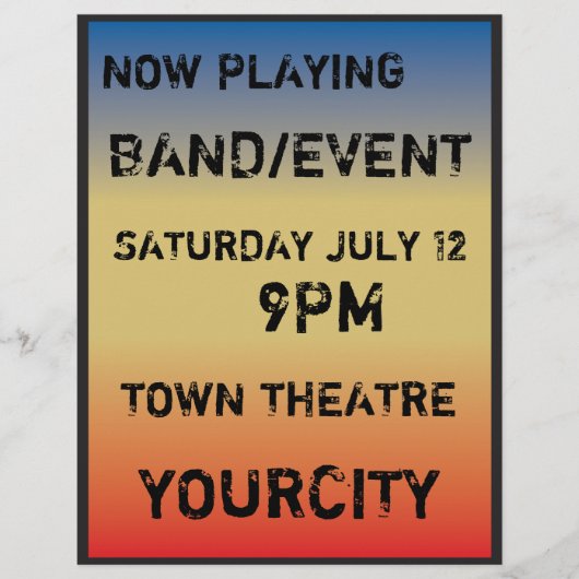 Retro Concert Poster Stijl Flyer (Voorkant)