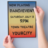 Retro Concert Poster Stijl Flyer (Hand)