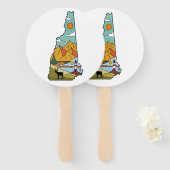 Retro Concord New Hampshire White Mountain Handwaaier (Voorkant en achterkant)