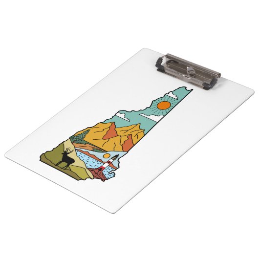 Retro Concord New Hampshire White Mountain Klembord (Gekanteld)