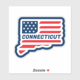 Retro Connecticut-staatsvlag Sticker