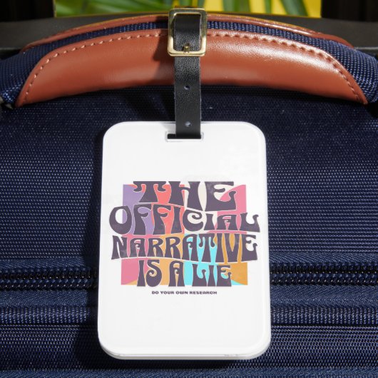 Retro Conspiracy Theory Bagagelabel (Voorkant Insitu 2)