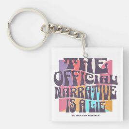 Retro Conspiracy Theory Sleutelhanger