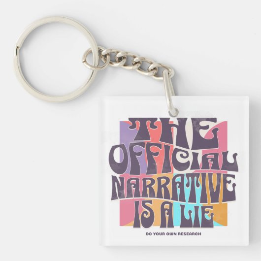 Retro Conspiracy Theory Sleutelhanger (voorkant)