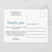 Retro controleert Blue Boy Foto Geboorte Aankondig Aankondigingskaart (Achterkant)