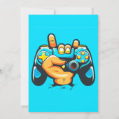 Retro contrôleur de jeu Anniversaire Invitations d (Dos)