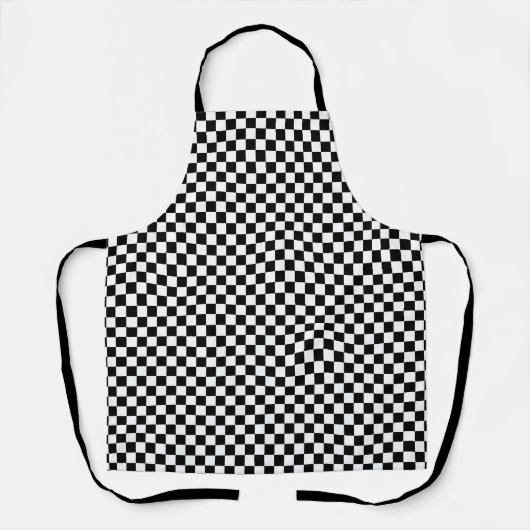 retro-controlkerbordpatroon schort (Voorkant)