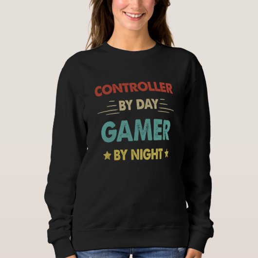 Retro Controller By Day Gamer By Night Trui (Voorkant)